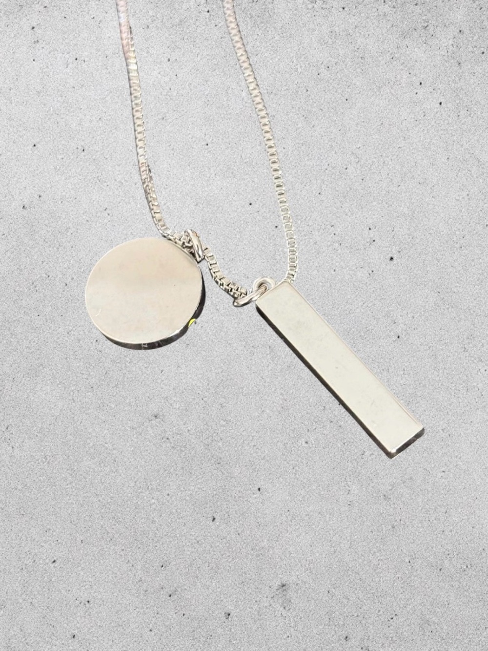 Louis Vuitton Silver Pendant Necklace with Green & Yellow Accents - Picture 3 of 3